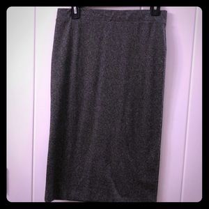Soft dark grey mid length skirt from Express
